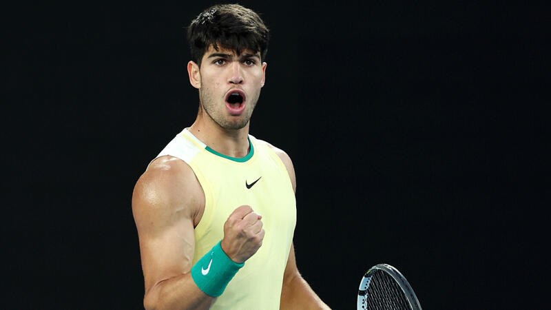 Carlos Alcaraz stürmt ins Viertelfinale der <a href='/de/daten/news/tennis/australian-open/' class='tag'>Australian Open</a>