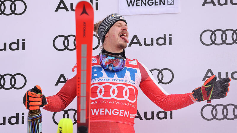 Die nächste Feller-Show! Die Feier-Bilder vom Wengen-Slalom