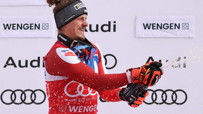 Die nächste Feller-Show! Die Feier-Bilder vom Wengen-Slalom