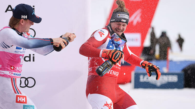 Die nächste Feller-Show! Die Feier-Bilder vom Wengen-Slalom