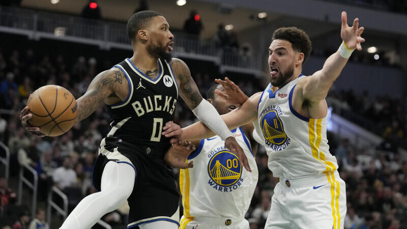 <a href='/de/daten/news/basketball/nba/' class='tag'>NBA</a>: Bucks ringen Warriors ohne Curry nieder