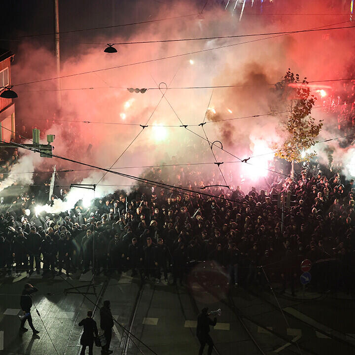 Unschöne Fan-Szenen vor dem Grazer Derby