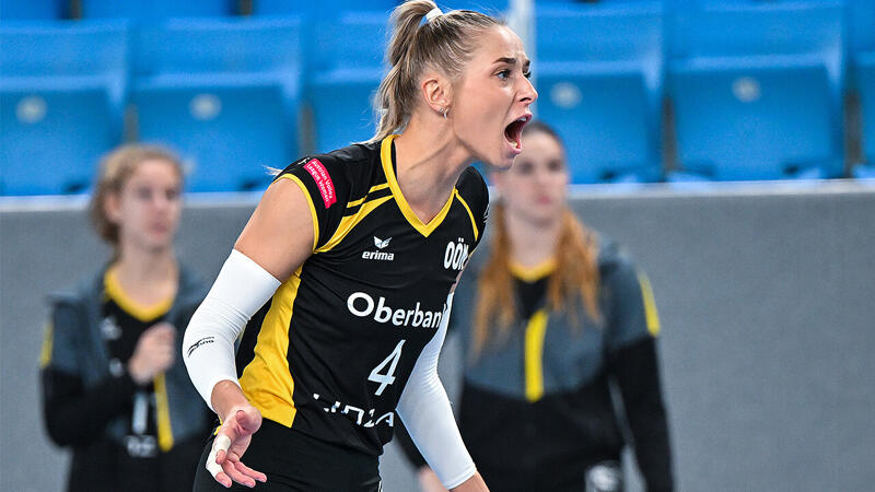 <a href='/de/daten/news/volleyball/' class='tag'>Volleyball</a>: Linz-Frauen im Challenge Cup weiter