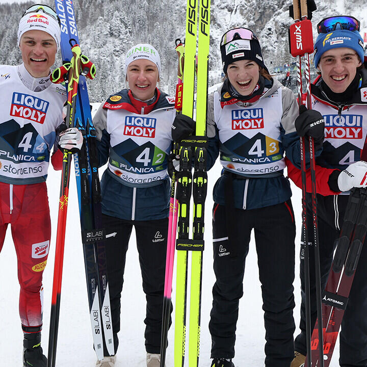 BRONZE für ÖSV-Kombinierer im Mixed-Bewerb