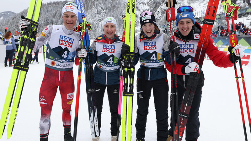 BRONZE für ÖSV-Kombinierer im Mixed-Bewerb