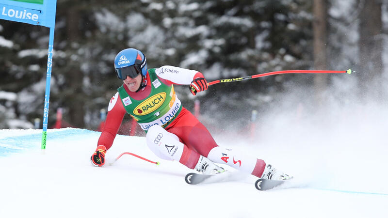 Mayer bei Odermatt-Show in Lake-Louise-Super-G am Podest