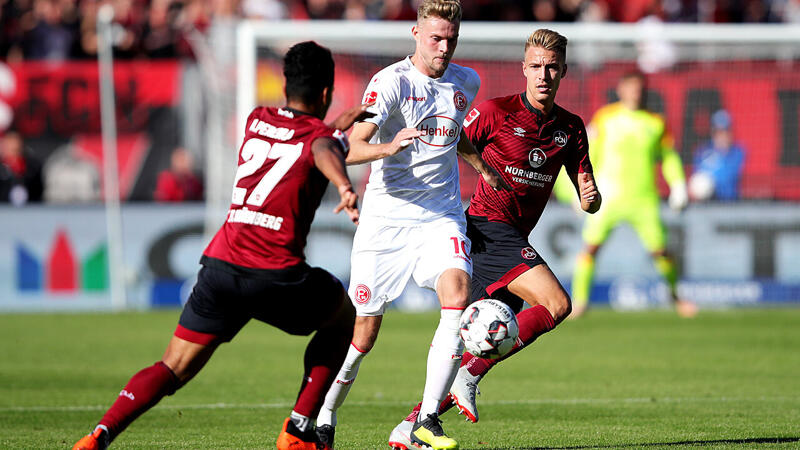 Zweiter Saisonsieg für Nürnberg gegen Düsseldorf