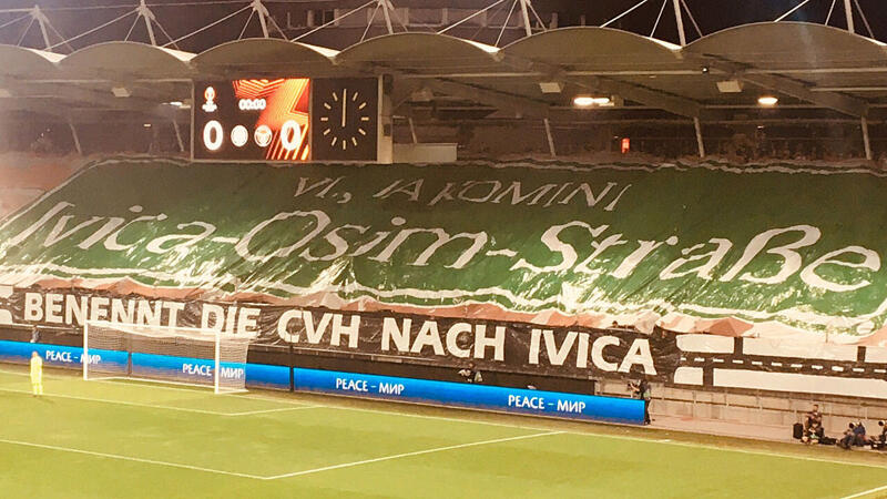 Choreo: Sturm-Fans fordern "Ivica-Osim-Straße"