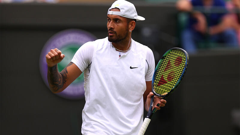 Nick Kyrgios zieht ins <a href='/de/daten/news/tennis/wimbledon/' class='tag'>Wimbledon</a>-Halbfinale ein