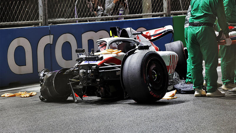 Heftiger Crash von Schumacher im Jeddah-Qualifying