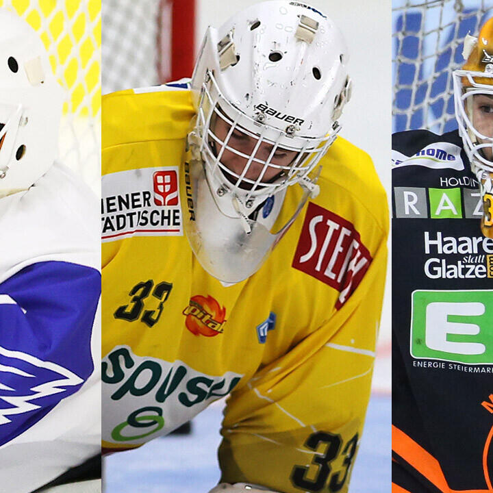 Drei Jung-Goalies zeigen in der ICE auf